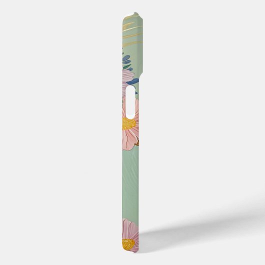 Serene Kingfisher in een bloemenparadijs Case-Mate iPhone Case (Achterkant / Rechts)