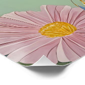 Serene Kingfisher in een bloemenparadijs Perfect Poster (Hoek)