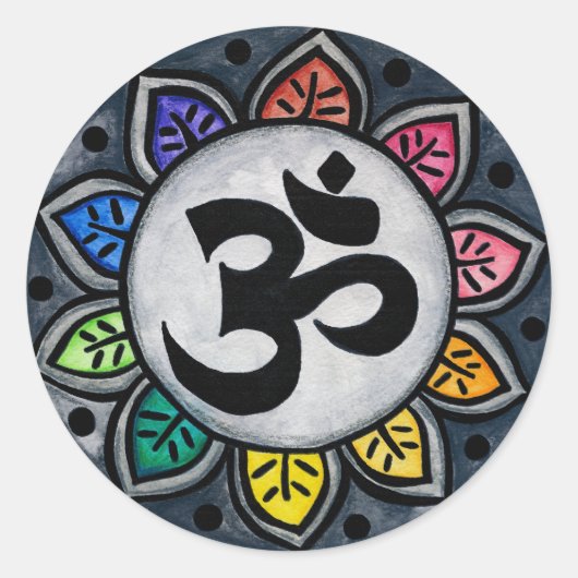 Serene kleur ronde sticker (Voorkant)