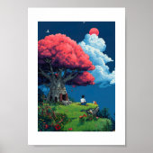 Serene klifzijdeweergave poster (Voorkant)