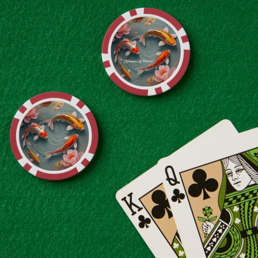 Serene Koi Haven Poker Chips (Pokertafel (Dubbel))