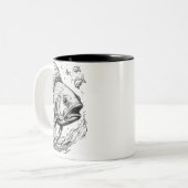 Serene Koi Pond Two-Tone Mok - 11 oz (Voorkant links)
