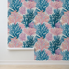 Serene koraalrif patroon muur decor behang
