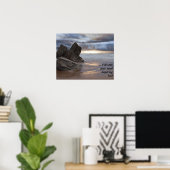 Serene Kust bij Zonsondergang Poster (Thuiskantoor)