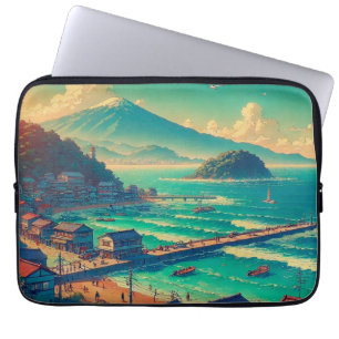 Serene Kusten van Fuji Laptop Sleeve