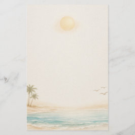 Serene Kuststrand Briefpapier