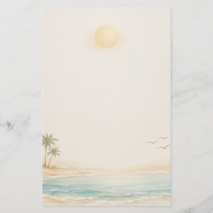 Serene Kuststrand Briefpapier