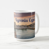 serene kyrenia cyprus schets Waterverf | Koffiemok (Voorkant rechts)