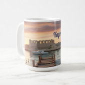 serene kyrenia cyprus schets Waterverf | Koffiemok (Voorkant links)