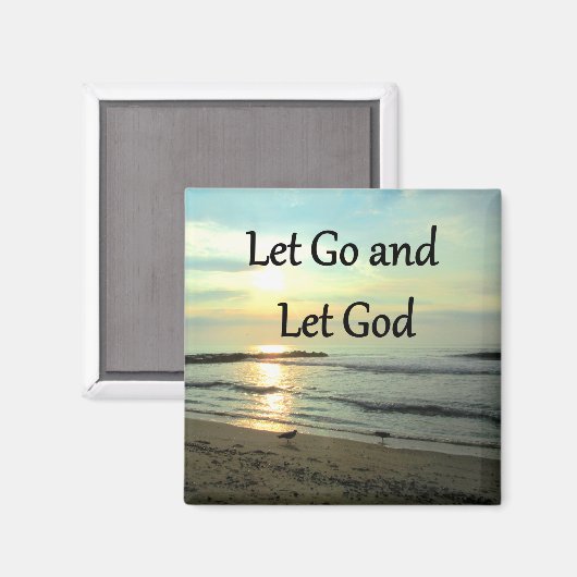 SERENE LAAT GAAN EN LAAT GOD OCEAN FOTO MAGNEET (Voorkant / Achterkant)