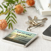 SERENE LAAT GAAN EN LAAT GOD OCEAN FOTO SLEUTELHANGER (Zijkant)