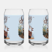 Serene Lake boot met ganzen en wilde bloemen Blikvorm Glas (Links)