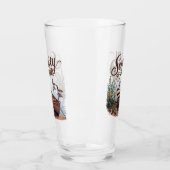 Serene Lake boot met ganzen en wilde bloemen Glas (Links)