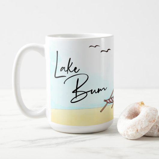 Serene Lake Bum Koffiemok (Met donut)