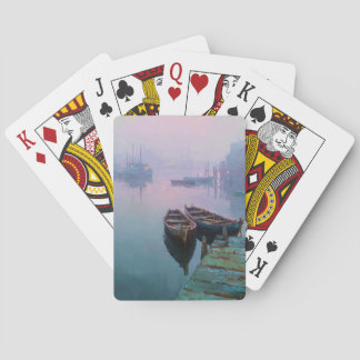 Serene Lake Cliff Mist Playing Cards Pokerkaarten