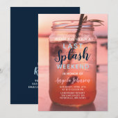 Serene Lake en Mason Jar Bachelorette Weekend Kaart (Voorkant / Achterkant)