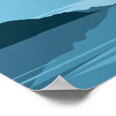 Serene Lake met Bergen Landschap - Minimalistisch Poster (Hoek)