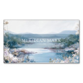Serene Lake Pink Floral Gold Sparkle Magnetisch Visitekaartje (Voorkant)