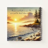 Serene Lake & Quote Notitieboek (Achterkant)