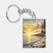 Serene Lake & Quote Sleutelhanger (Voorkant Links)