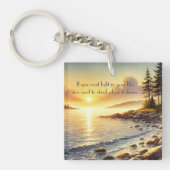 Serene Lake & Quote Sleutelhanger (Voorkant)