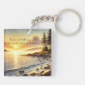 Serene Lake & Quote Sleutelhanger (Achterkant)