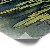 Serene Lake Sunrise met wilgenboom Poster (Hoek)