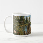 Serene Lakeside Botanical Nature Meditation Mug Koffiemok (Links)