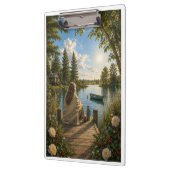 Serene Lakeside Notebook | Peaceful Nature & Cotta Klembord (Links)