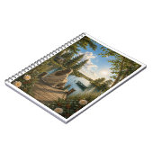 Serene Lakeside Notebook | Peaceful Nature & Cotta Notitieboek (Linkerzijde)