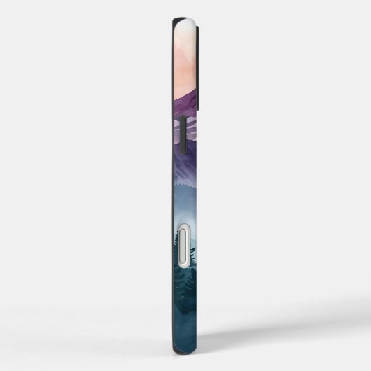 Serene Landscape Hoesje - Waterverf Mountains (Achterkant / Rechts)