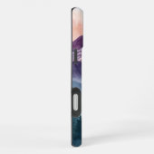 Serene Landscape Hoesje - Waterverf Mountains iPhone Hoesje (Rechterkant)