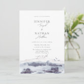 Serene Landscape Waterverf Wedding Kaart (Staand voorkant)