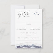 Serene Landscape Waterverf Wedding RSVP Kaartje (Voorkant)