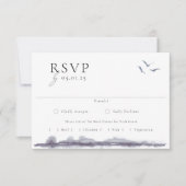 Serene Landscape Waterverf Wedding RSVP Kaartje (Voorkant)