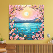 Serene landschap canvas afdruk (Insitu (Woonkamer))