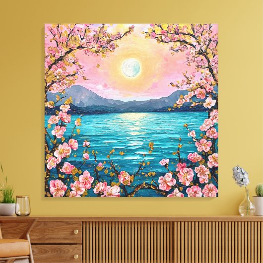 Serene landschap canvas afdruk (Insitu (Woonkamer))