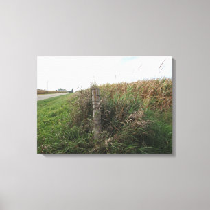 Serene landschap landelijke post in het Midwesten Canvas Afdruk