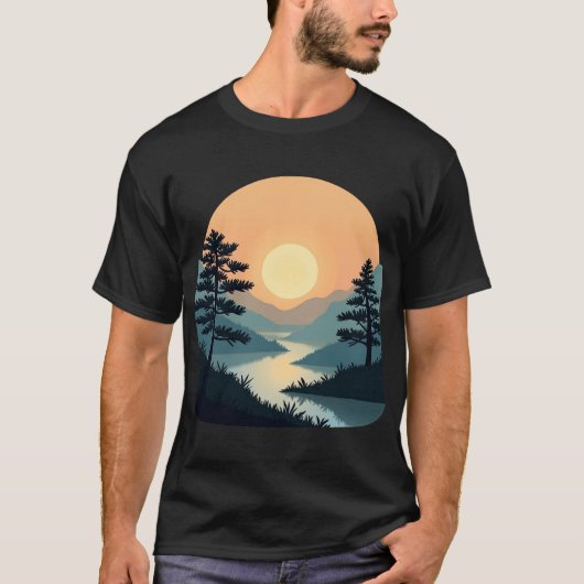 Serene Landschap T-shirt (Voorkant)