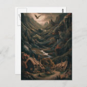 Serene Landschap: Vogelvlucht Briefkaart (Voorkant / Achterkant)