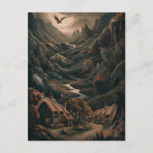 Serene Landschap: Vogelvlucht Briefkaart