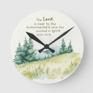 Serene landschapsnatuur met Bijbelvers Ronde Klok