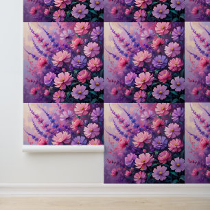 Serene lavendel en roze schil en stok behang