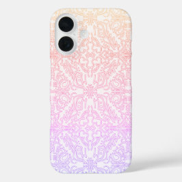Serene Lavendel & Mint Mandala Geometrische Tegel iPhone 16 Hoesje