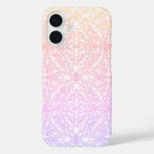 Serene Lavendel & Mint Mandala Geometrische Tegel  iPhone 16 Hoesje