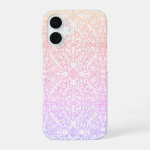 Serene Lavendel & Mint Mandala Geometrische Tegel  iPhone 16 Hoesje