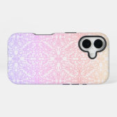 Serene Lavendel & Mint Mandala Geometrische Tegel iPhone 16 Hoesje (Achterkant horizontaal)
