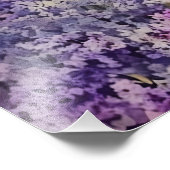 Serene Lavender Fields: A Watercolour Dream Foto Afdruk (Hoek)