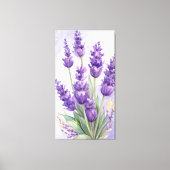 "Serene Lavender" - Minimalist Botanical Wall Art  Canvas Afdruk (Voorkant)