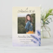 Serene Lavender Viering van het Leven Fotokaart Kaart (Staand voorkant)